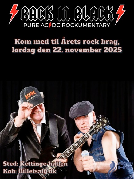 Back in Black, levere Årets Rock brag i Kettinge hallen Back in Black, levere Årest Rock brag i Kettinge hallen 